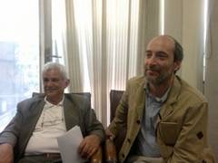 From right to left: Prof. Marco Di Branco and Prof. Hasan Afzalinejad at the Parliament Library, Tehran (Iran).